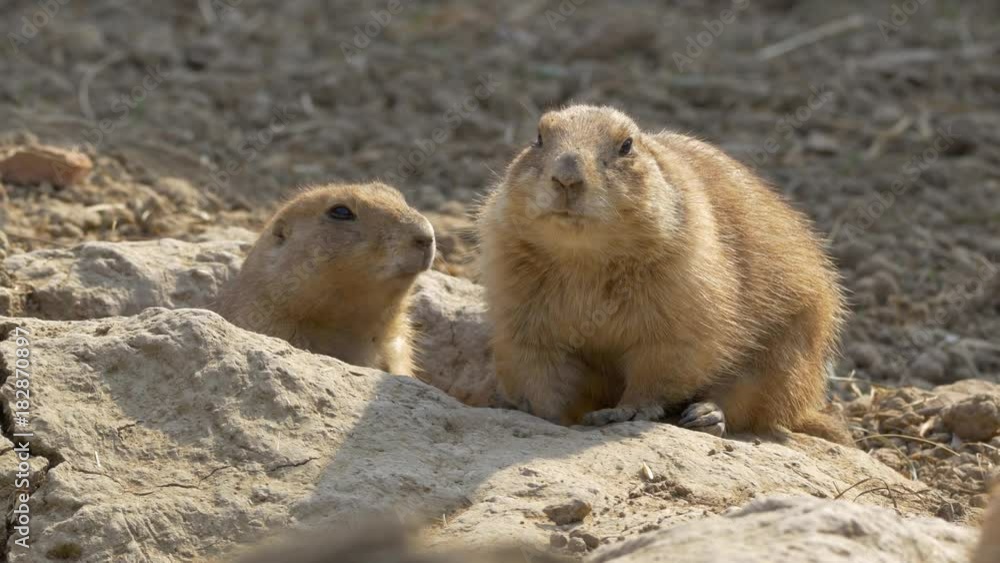 Prairie dog (Cynomys ludovicianus) at the burrow Prairie dog (Cynomys ludovicianus) at the burrow