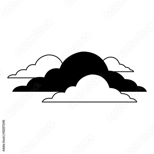 clouds sky climate overcast day scene vector illustration