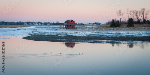 Coastal New England on Calm Winter Morning