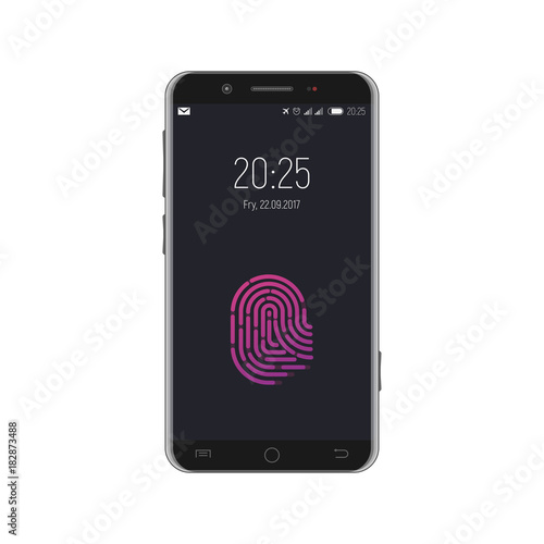 Smartphone with locked screen