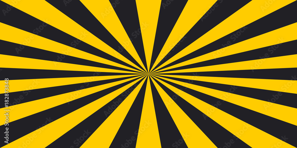 stripe rays safety warning dangerous pop art style background, vector sign yellow and black rays, glow, Hazard symbol stripe rays safety warning background stripe rays safety warning dangerous pop art style background, vector sign yellow and black rays, glow, Hazard symbol stripe rays safety warning background