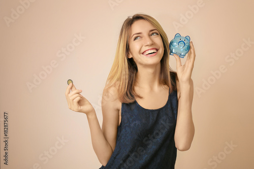 Beautiful young woman with ...