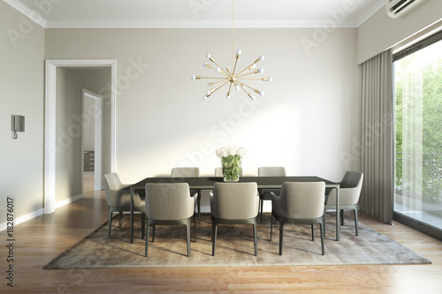 Fototapeta Modern chic luxury dining room