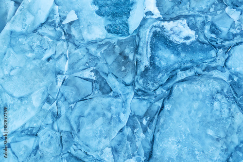 Fotografie, Obraz Texture of glacier ice in close-up detail