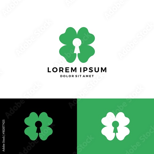 clover leaf four key hole logo vector download