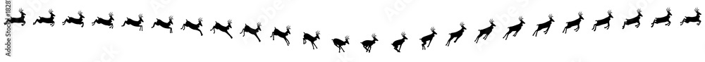 Deer Running and jumping animation sprite sheets, Reindeer, Deer, Christmas, Silhouette Deer Running and jumping animation sprite sheets, Reindeer, Deer, Christmas, Silhouette