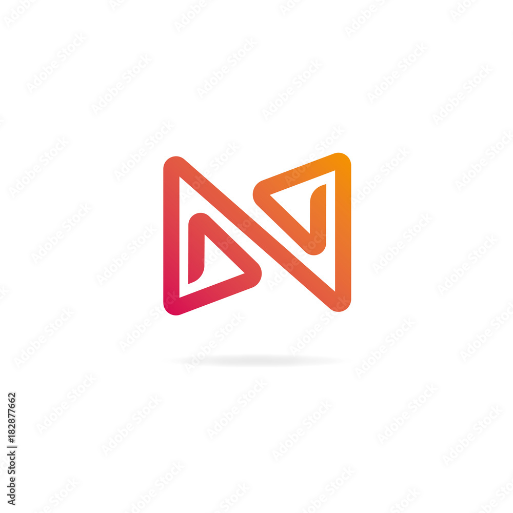 Letter N logo. Design template elements Letter N logo. Design template elements