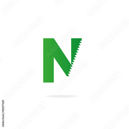 Letter N logo. Design template elements