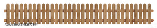 Wooden long fence