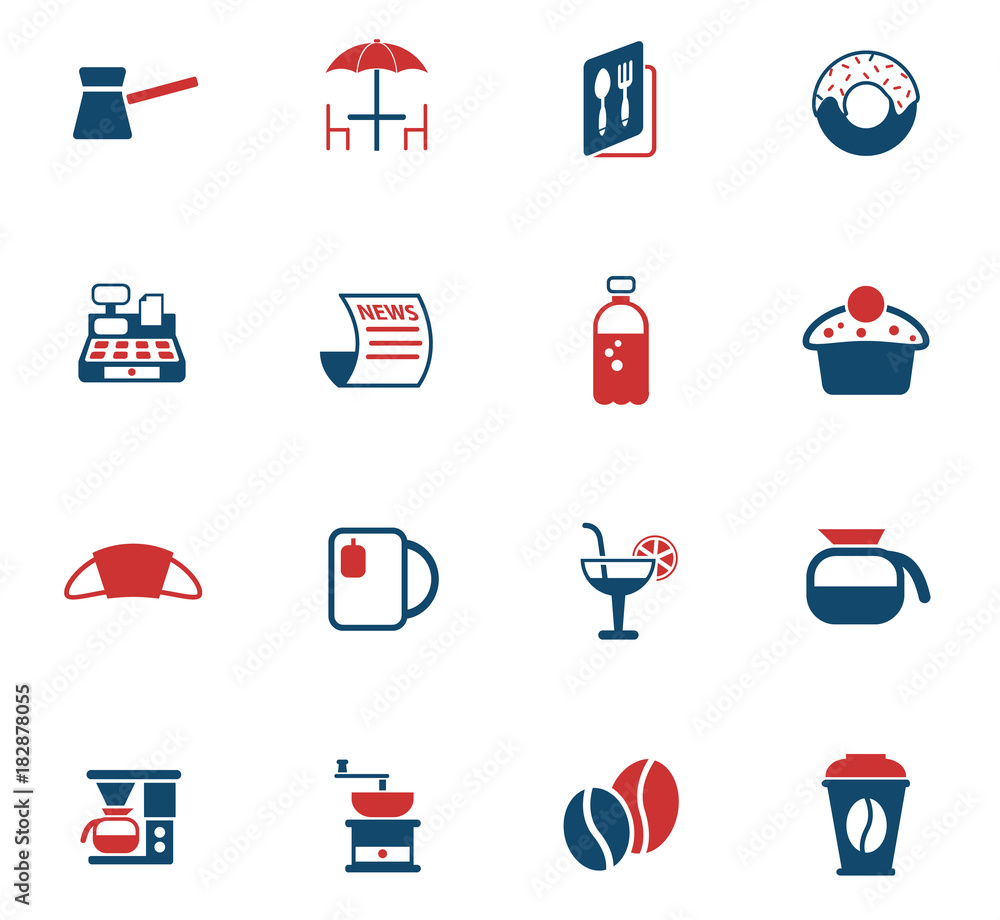 cafe icon set cafe icon set