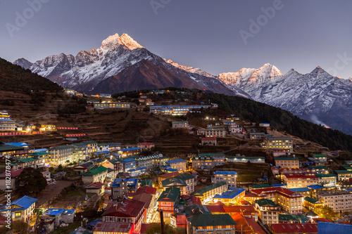 Namche Bazaar, Everest trek, Himalaya, Nepal photo