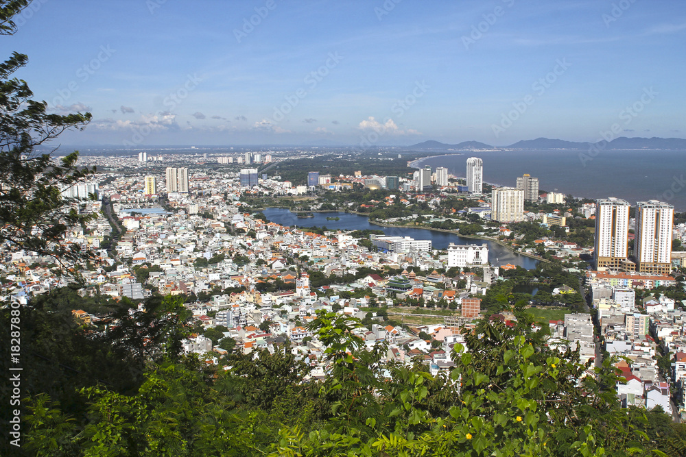 VIETNAM, VUNG TAU, NOVEMBER 2017 - VungTau City, top view , panorama.