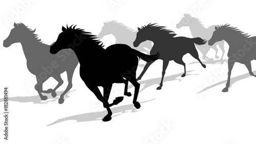 Horse running, silhouette, racecourse, competition, 