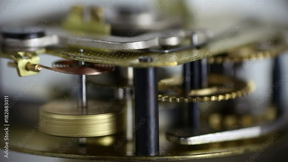 Cogwheels Of Retro Clockwork Mechanism Macro Cogwheels Of Retro Clockwork Mechanism Macro