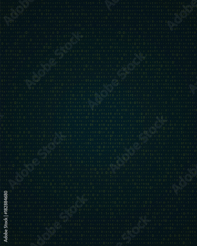 Abstract background with binary code. Programming and coding technology concept background. Information industry background. Vector illustration.