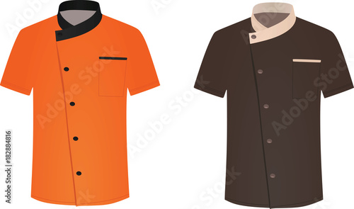 Chef uniform. cook shirt. vector illustration