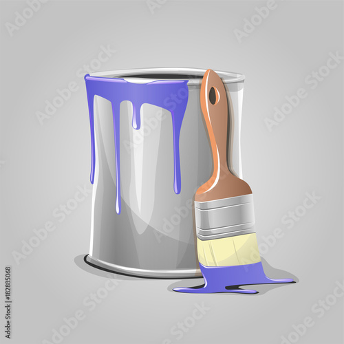 paint packaging with brush