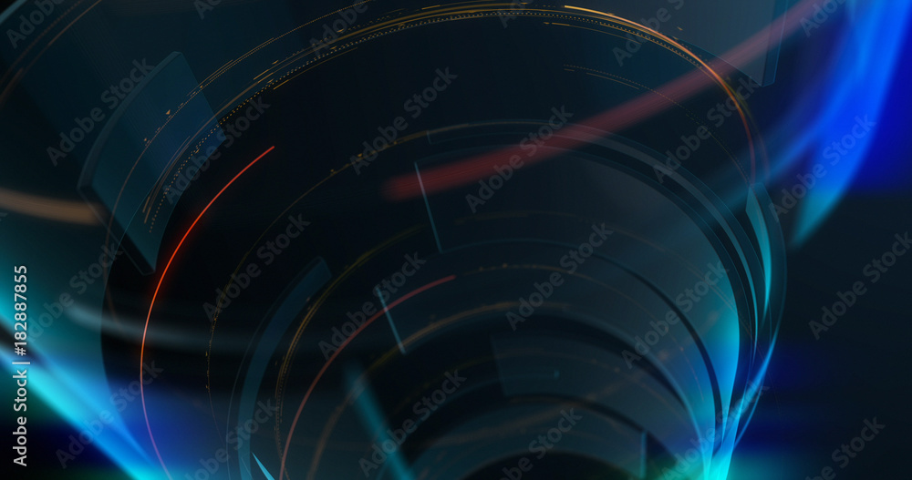 Obraz premium Graphical Modern Digital World News Studio Background. Abstract Digital World with Digital Binary Code Background