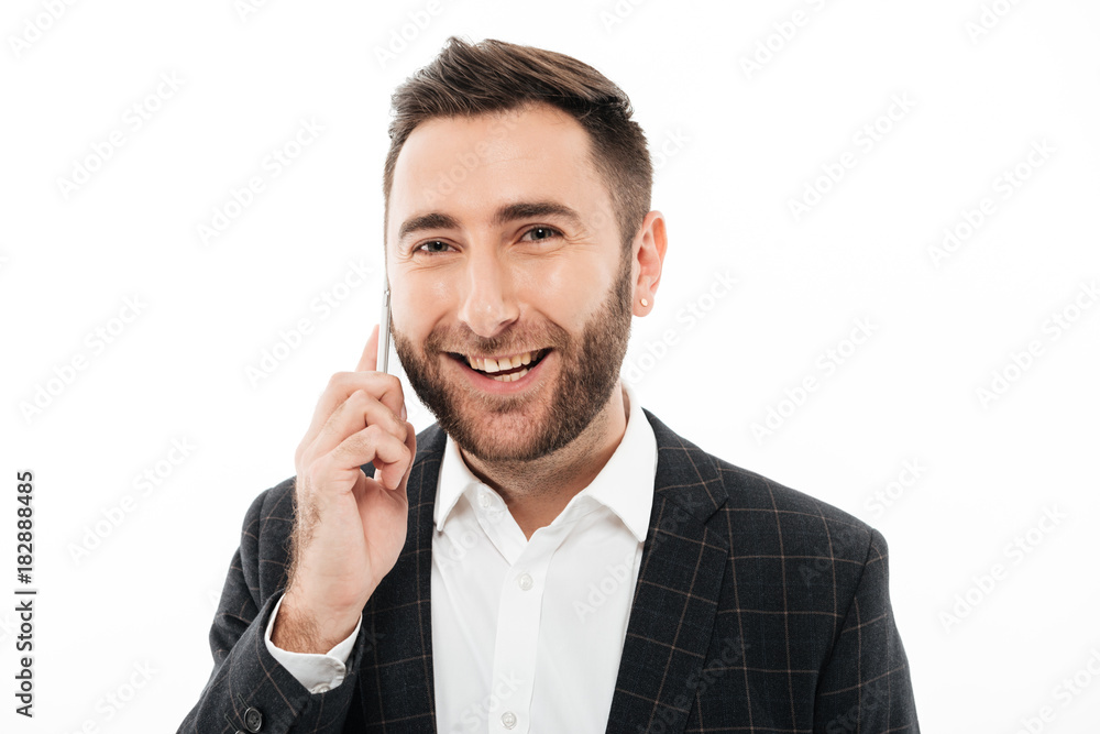 Close up portrait of a cheerful smiling man Close up portrait of a cheerful smiling man