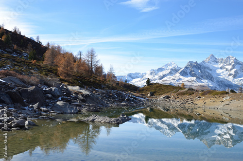 Grünsee bei Zermatt - Spiegelnder Bergsee