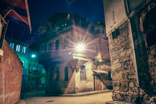 Photography Old city in night Istanbul