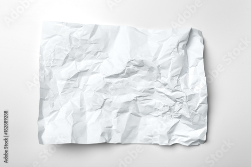 White crumpled paper