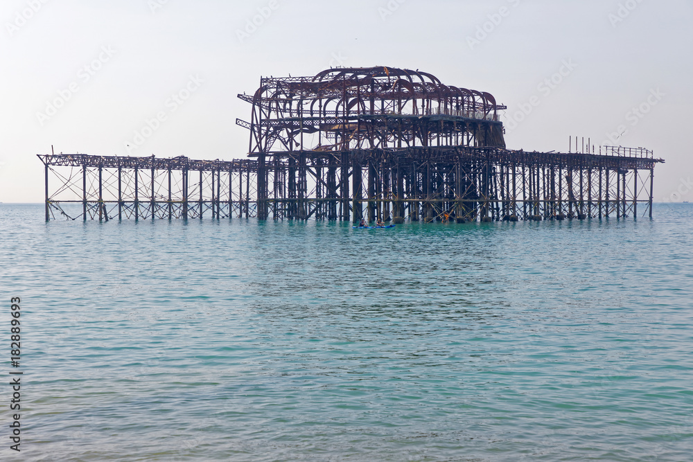 Abandoned West pier in Brighton