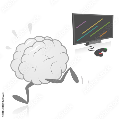 Brain Running Away From Video Games