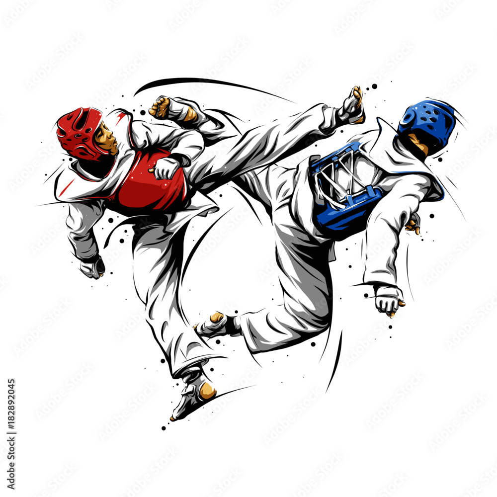 Fototapeta akcja taekwondo 1