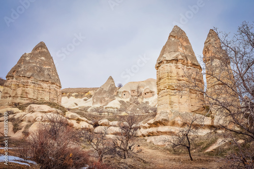 Cone mountains in Turkey
