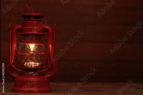 red decorative lamp