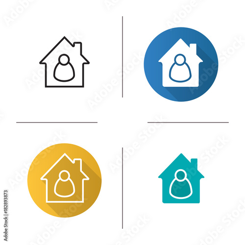 Tenant, resident, housekeeper, owner icon