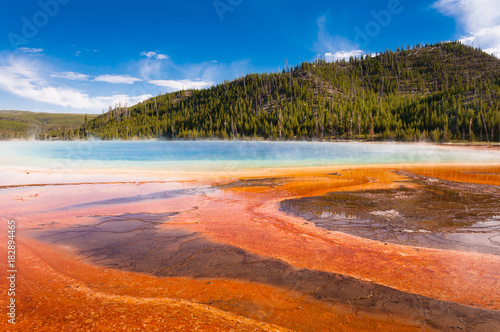 Midway Geyser Basin in the Yellowstone national park