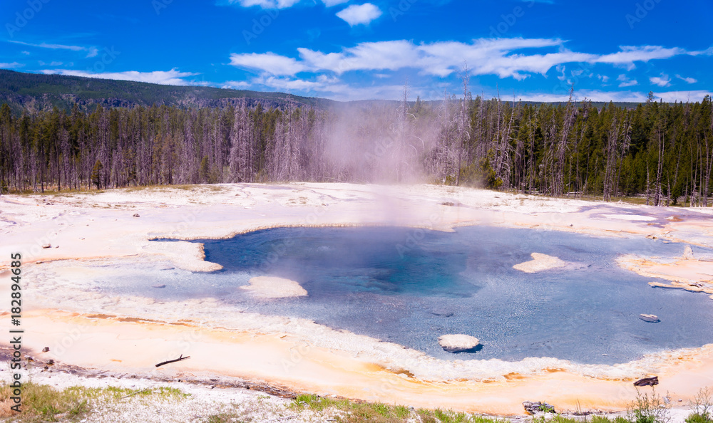 The sapphire pool in the yellowstone national park The sapphire pool in the yellowstone national park