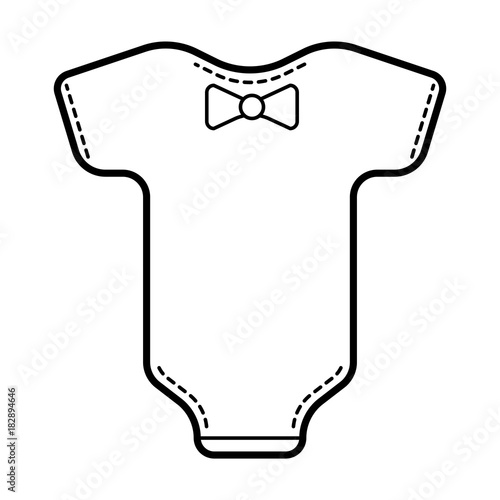 Bodysuit. Baby icon on a white background, line design.