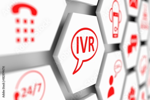 IVR concept cell blurred background 3d illustration