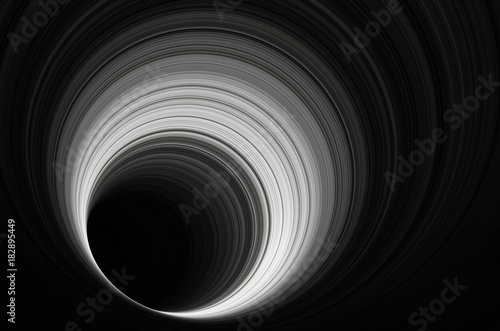 Abstract digital background, black tunnel 3d