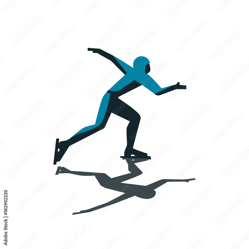 Abstract speed skater