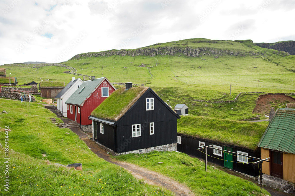 Mykines island, Faroe island Mykines island, Faroe island