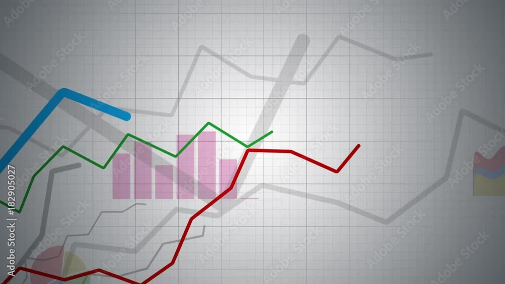 Statistics concept. Camera moves above growing financial charts and diagrams. Looping animation. Statistics concept. Camera moves above growing financial charts and diagrams. Looping animation.