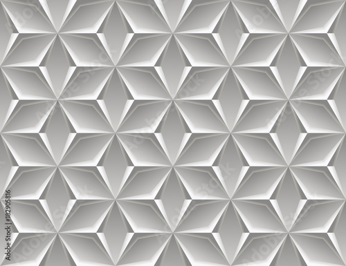 Elegant geometry. Vector Seamless Black-to-white Stretching Halftone Pattern from of stars  texture of concrete