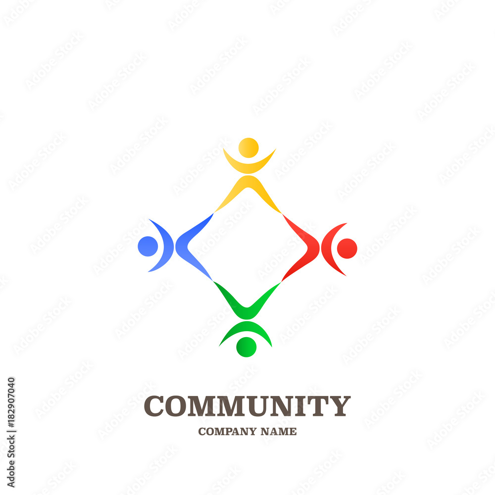 Global community,teamwork or social network people icon, logo Global community,teamwork or social network people icon, logo