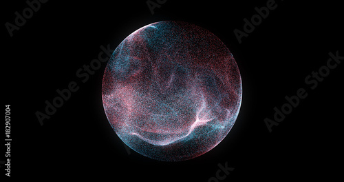 Fototapeta Abstract sphere, consisting of points