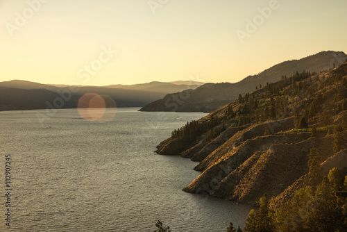 Okanagan Valley sunset and people enjoying the sunset