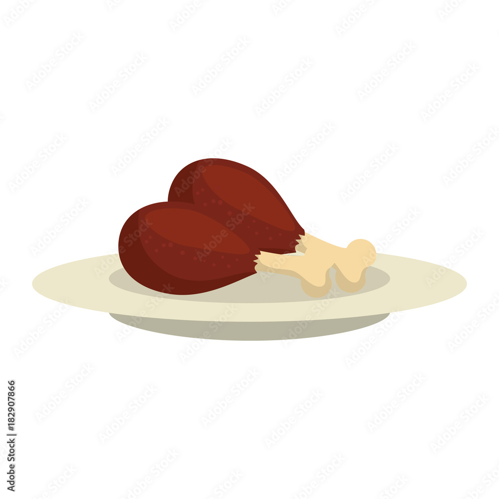 dish with chicken thighs isolated icon vector illustration design dish with chicken thighs isolated icon vector illustration design