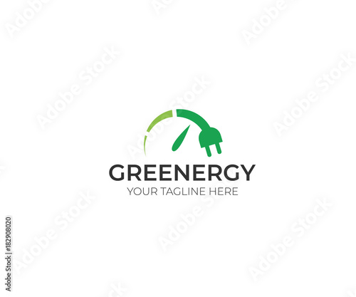 Renewable Energy Logo Template. Green Energy Vector Design. Ecological Illustration