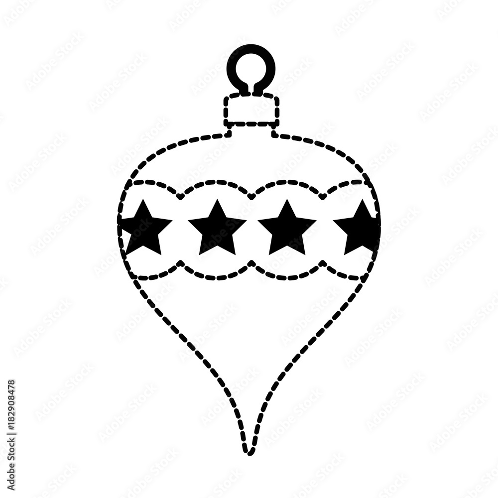 Fototapeta premium christmas ball hanging icon vector illustration design