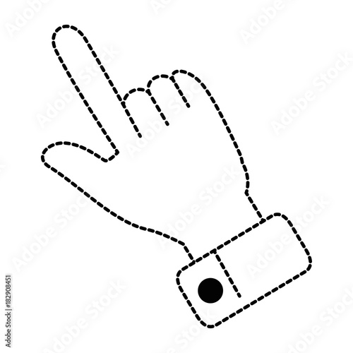 hand index isolated icon vector illustration design