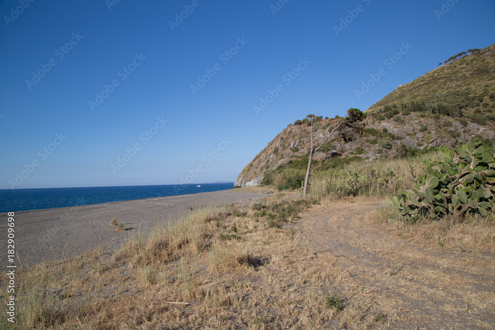 Landscape on the natural beach in the Nature Reserve Laghetti di Marinello Landscape on the natural beach in the Nature Reserve Laghetti di Marinello