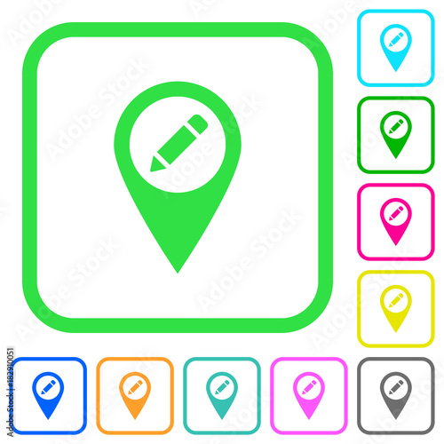 Rename GPS map location vivid colored flat icons icons